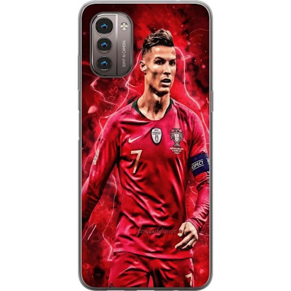 Nokia G21 Läpinäkyvä kuori Ronaldon Taidot - CR7 Suunnittel