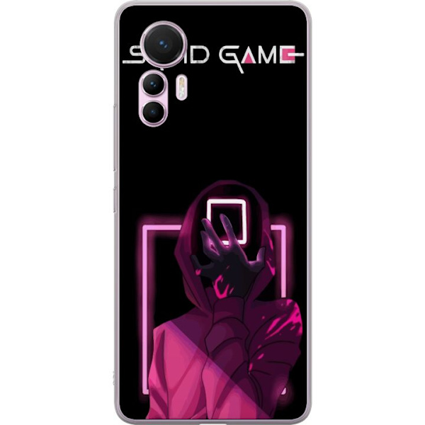 Xiaomi 12 Lite Genomskinligt Skal Squid Game Tema Populär Serie Motiv Grafiskt Ikoniskt Design Asiatisk Popkultur Spänning Drama