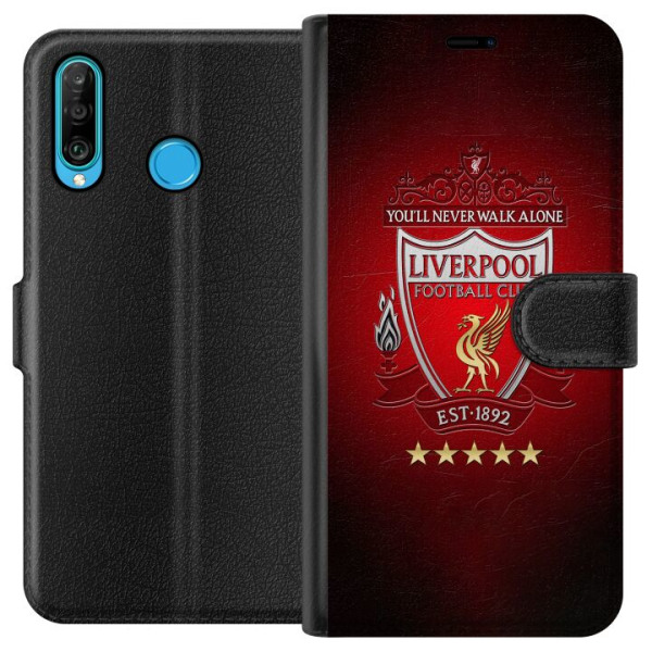 Huawei P30 lite Lompakkokotelo YNWA Liverpool