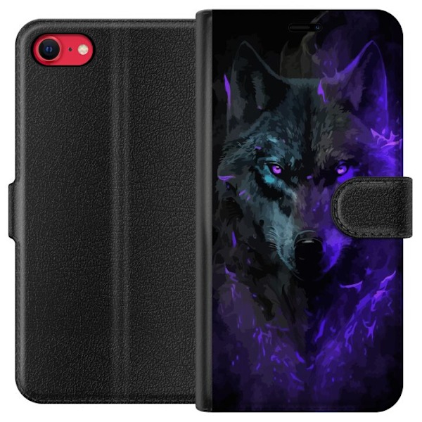 Apple iPhone 7 Plånboksfodral Varg Lila