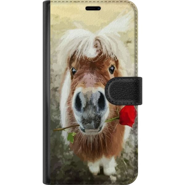 Kompatibel Tegnebogsetui til Samsung Galaxy S20+ Pony med rose