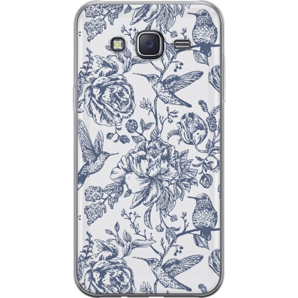 Samsung Galaxy J5 Läpinäkyvä kuori Kukat & Linnut - Romantt