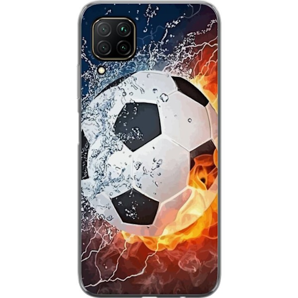 Huawei P40 lite Gennemsigtig cover Fodbold Ild