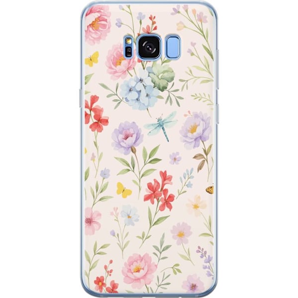 Samsung Galaxy S8+ Genomskinligt Skal Blommor