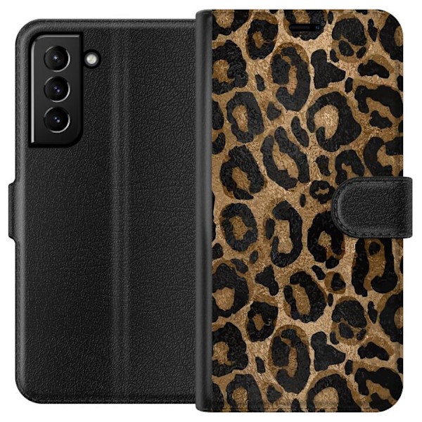 Samsung Galaxy S21+ 5G Lompakkokotelo Leopard Luxe