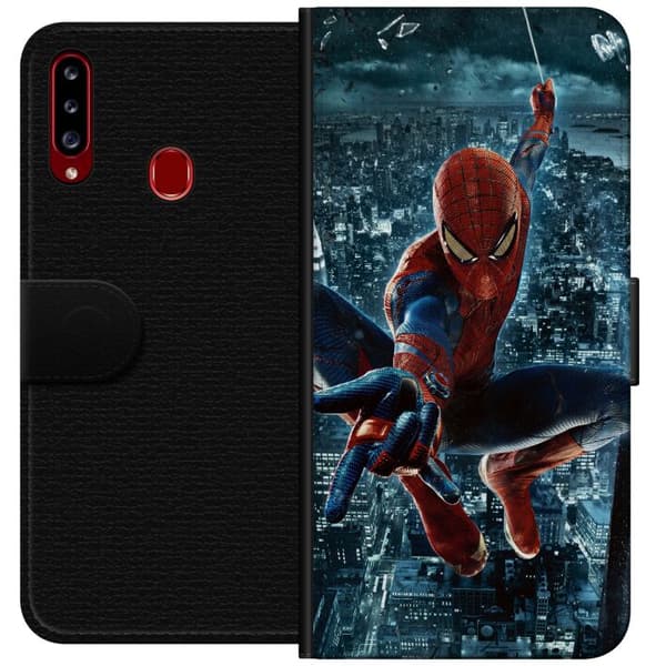Kompatibelt Plånboksfodral till Samsung Galaxy A20s Spiderman