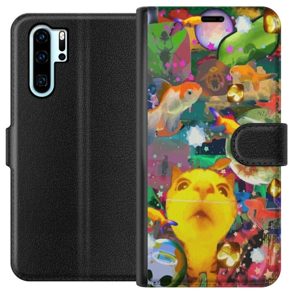 Kompatibel Tegnebogsetui til Huawei P30 Pro Sjove dyr