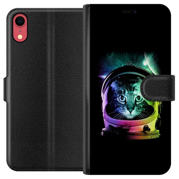 Apple iPhone XR Plånboksfodral Space Cat