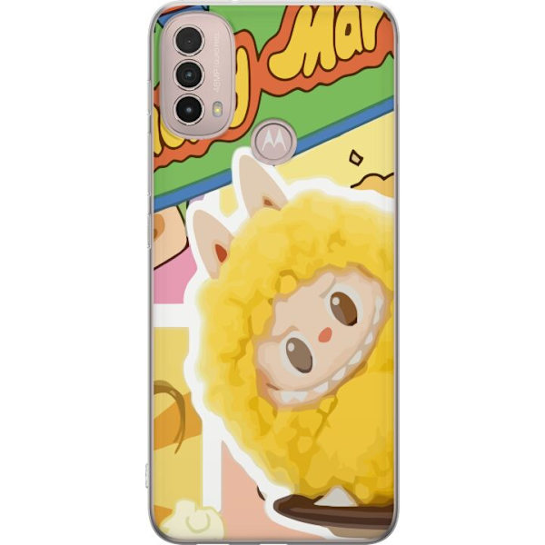 Motorola Moto E40 Läpinäkyvä kuori Labubu Wacky Mart Pop Mart -sarjan keräilyfiguuri Söpö Muotoilu Suosittu Teemalelu Sarja Luova Taidelelu