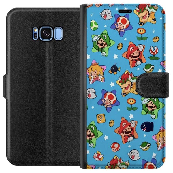 Kompatibel Tegnebogsetui til Samsung Galaxy S8 Nintendo Mario Mønster Switch-spil