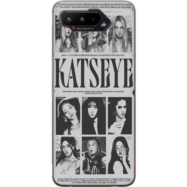 Kompatibelt Mobilskal till Asus ROG Phone 5 KATSEYE svartvit poster grå