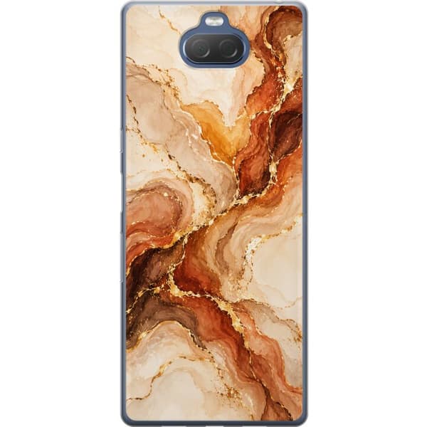 Kompatibelt Mobilskal till Sony Xperia 10 Plus Höstagat beige