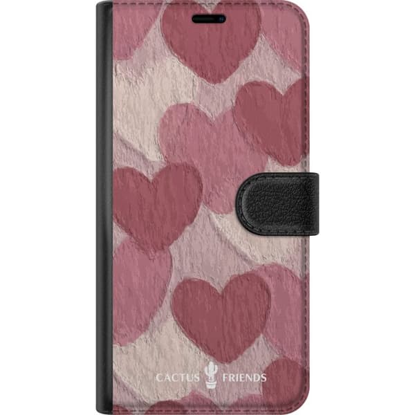 Kompatibelt Lommeboketui til Apple iPhone 11 Cactus and Friends - Blush papirhjerter
