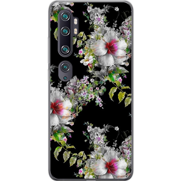 Xiaomi Mi Note 10 Läpinäkyvä kuori Kukkanäyttö