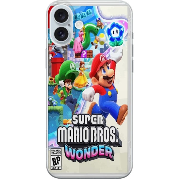 Apple iPhone 16 Plus Gjennomsiktig deksel Super Mario Wonder