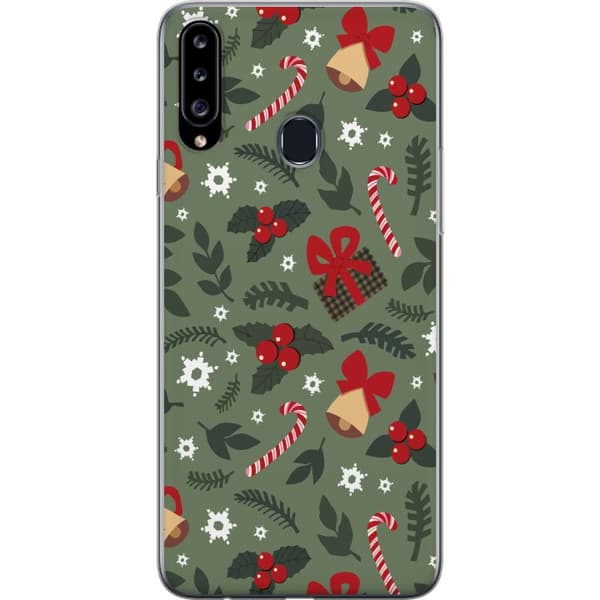 Kompatibelt Mobildeksel til Samsung Galaxy A20s God Jul mønster