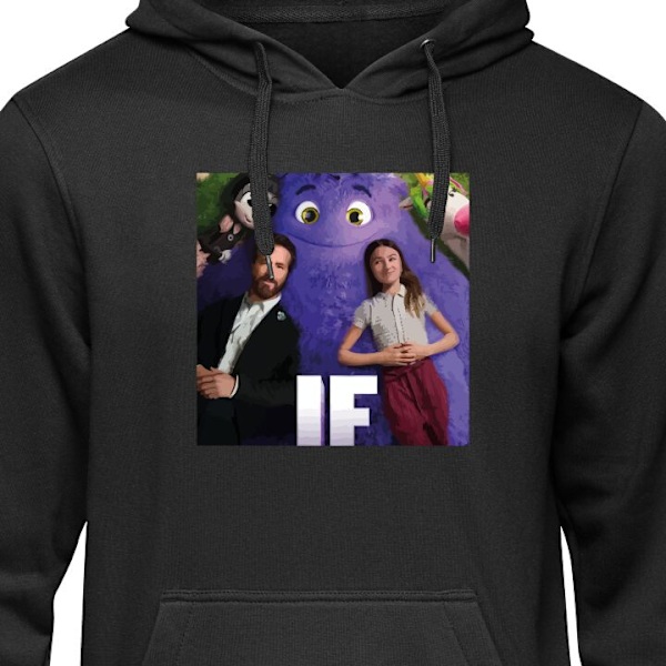 Hoodie til Voksen | Behagelig Hættetrøje IF: Låtsaskompisar sort S
