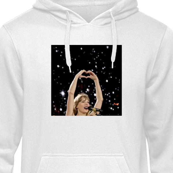 Hoodie til Voksen | Behagelig Hættetrøje Taylor Swift hvid L