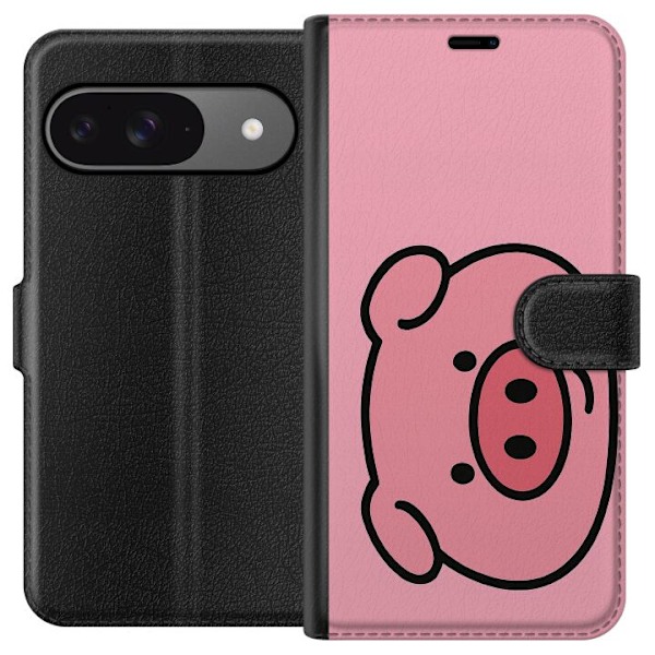 Google Pixel 9 Lompakkokotelo Kawaii Piggy
