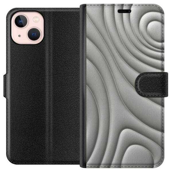 Apple iPhone 13 Plånboksfodral Silver Waves