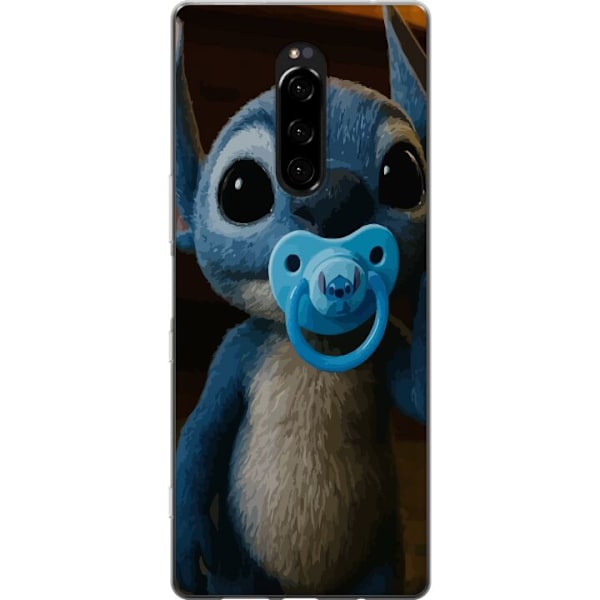 Sony Xperia 1 Läpinäkyvä kuori Stitch & Napp - vauvateema söpöllä hahmolla