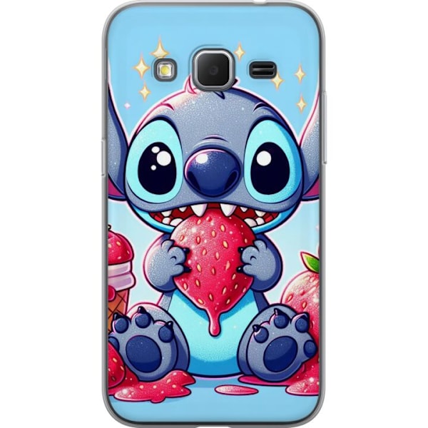 Samsung Galaxy Core Prime Läpinäkyvä kuori Strawberry Stitch