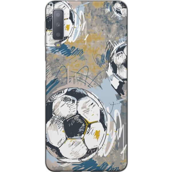 Samsung Galaxy A7 (2018) Gennemsigtig cover Fodbold