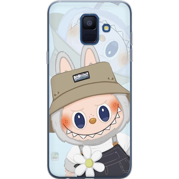 Samsung Galaxy A6 (2018) Gennemsigtig cover Labubu med hat - P