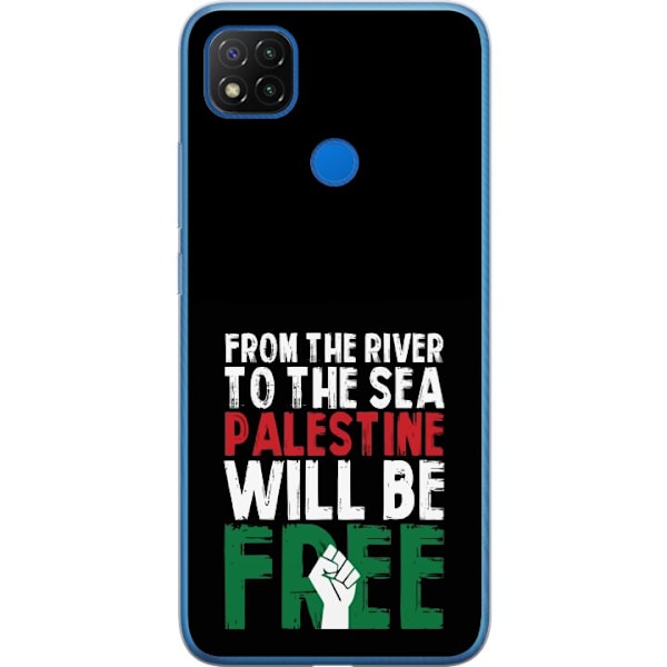 Xiaomi Redmi 9C Genomskinligt Skal Free Palestine – politiskt statement med kraftfullt grafiskt uttryck