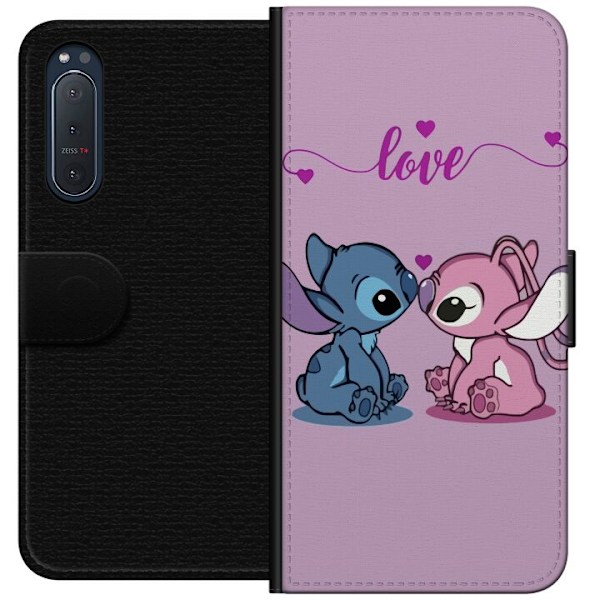 Sony Xperia 5 II Lompakkokotelo Lilo & Stitch – Angel Editio