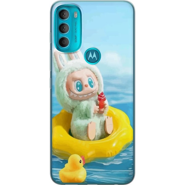 Motorola Moto G71 5G Läpinäkyvä kuori Labubu Stripe Attack