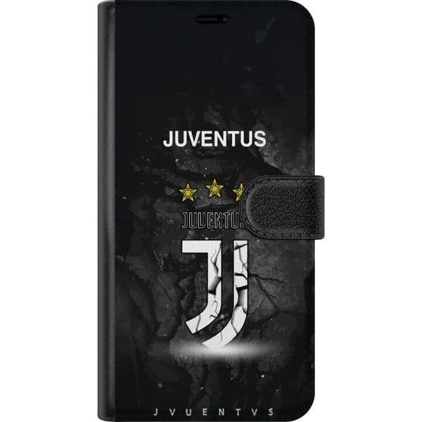 Kompatibel Tegnebogsetui til Apple iPhone 7 Hvidt monogram med tre stjerner - emblemotiv på sort baggrund sort
