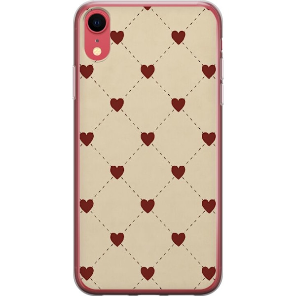 Apple iPhone XR Gennemsigtig cover Hjertegitter