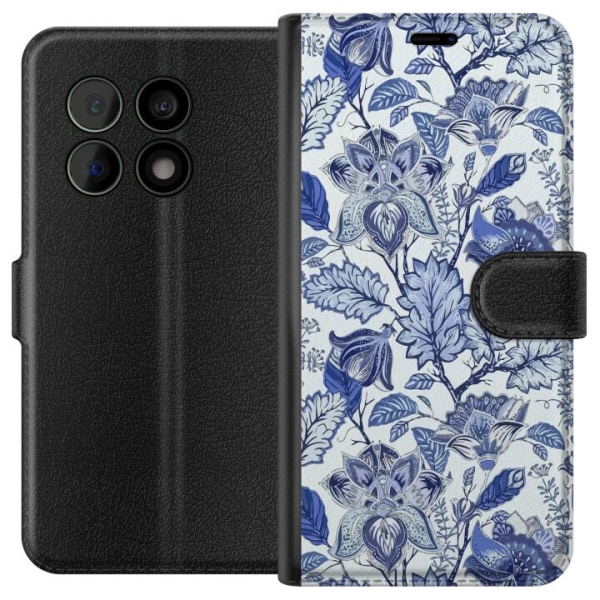 OnePlus 10 Pro Plånboksfodral Blommor Blå...