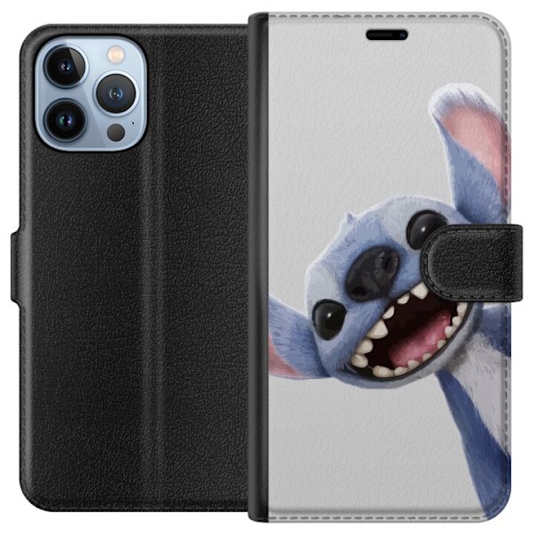 Apple iPhone 13 Pro Max Tegnebogsetui Stitch i fart - Kawaii-design til fans & børn