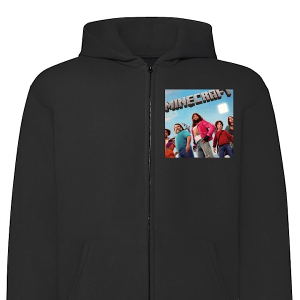 Zip-Hoodie | Hættetrøje med Lynlås til Voksne A Minecraft Movie sort M