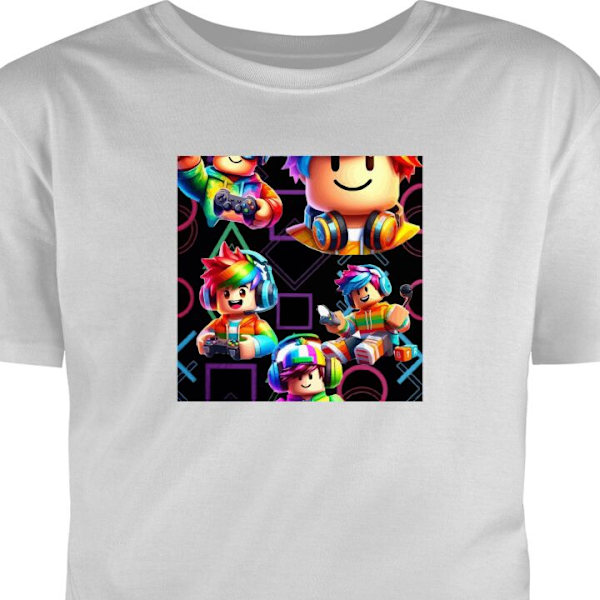 T-shirt til Voksen | Klassisk Voksen T-shirt Roblox grå L