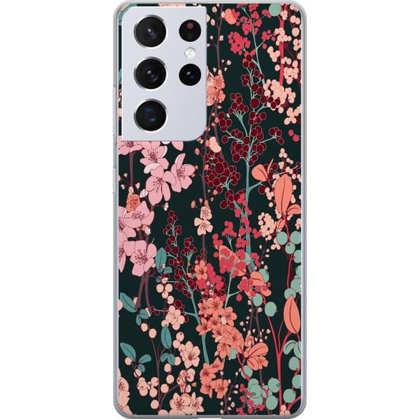 Kompatibelt Mobildeksel til Samsung Galaxy S21 Ultra 5G Blomster