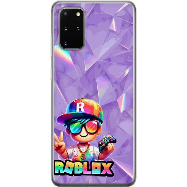 Kompatibel Mobilcover til Samsung Galaxy S20+ Farverig gamerfigur med spilcontroller, solbriller og regnbuedetaljer lilla