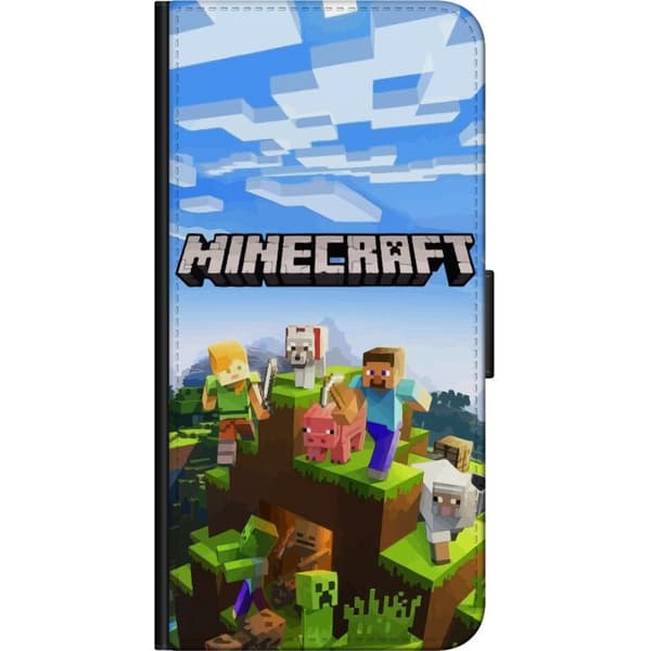 Kompatibel Tegnebogsetui til OnePlus 7T Pro Minecraft Creeper blok pixel retro spil