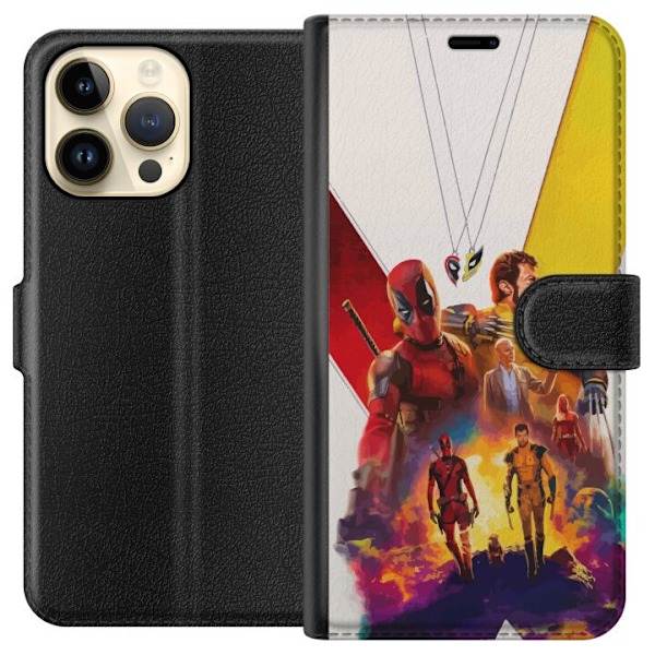 Apple iPhone 15 Pro Max Tegnebogsetui Wolverine Deadpool