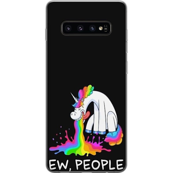 Samsung Galaxy S10 Gennemsigtig cover EW People Unicorn