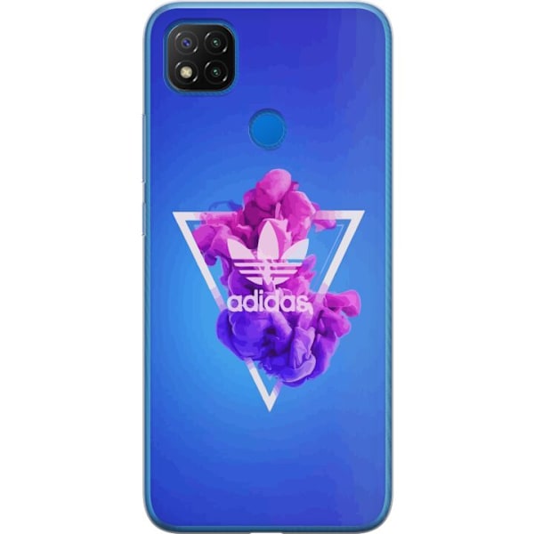 Xiaomi Redmi 9C Läpinäkyvä kuori Adidas-inspiroitunut sinin