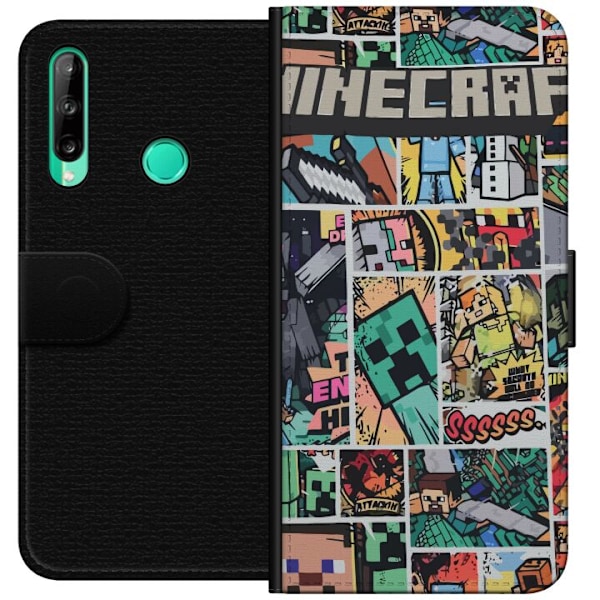 Huawei P40 lite E Tegnebogsetui Minecraft Kunst