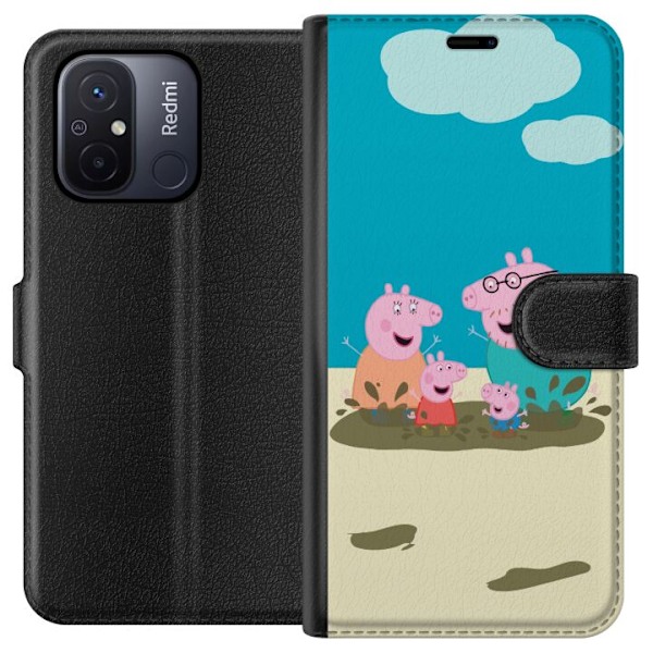 Xiaomi Redmi 12C Tegnebogsetui Greta Gris Familie Georg Mudder