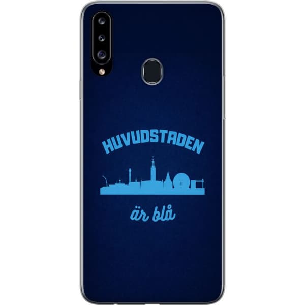 Kompatibelt Mobildeksel til Samsung Galaxy A20s Djurgården er blå