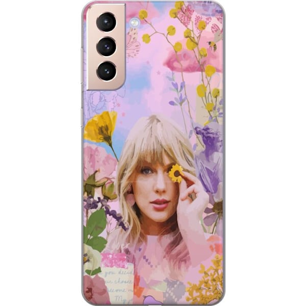 Samsung Galaxy S21 Genomskinligt Skal Taylor Swift - Blomma