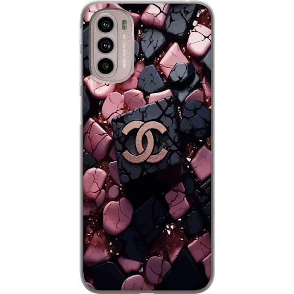 Motorola Moto G41 Läpinäkyvä kuori Chanel Musta ja Pinkki