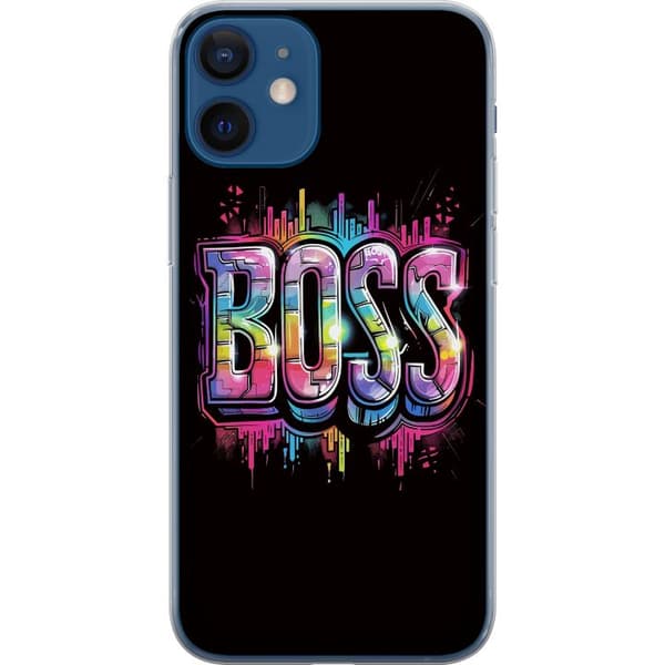 Kompatibelt Mobildeksel til Apple iPhone 12 mini Boss Typografi i Neonfarger Urban Gatekunst