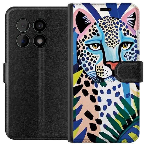 Kompatibelt Lommeboketui til OnePlus 10 Pro Levende Leopard